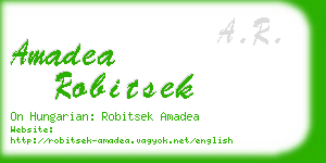 amadea robitsek business card